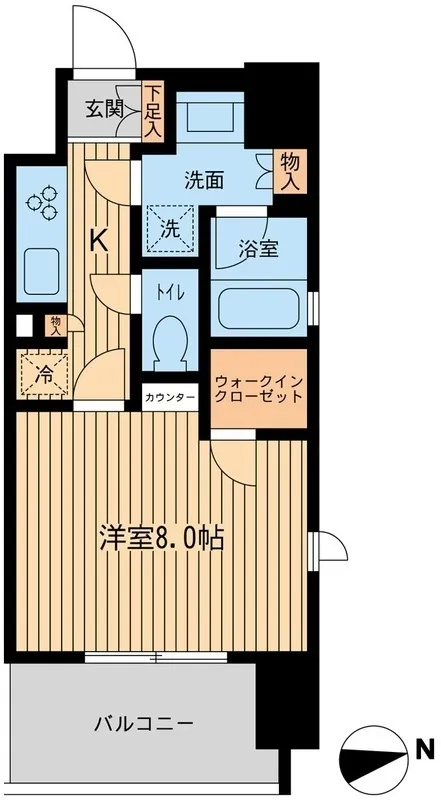 Elcia Gotanda - Floor Plan - ["Apartment", "Tile Flooring", "Home Door"]
