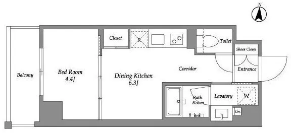 Wellis Urban Sumiyoshi East - Floor Plan - ["White", "Diagram", "Plan"]