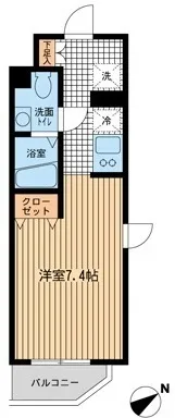 Monotono Monzen-Nakacho - Floor Plan - ["Apartment", "Condominium", "Balcony"]