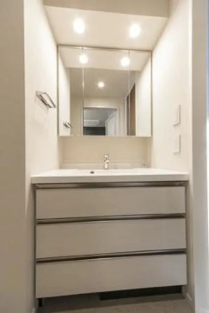 Park Axis Akasakamitsuke - Interior - ["Mirror", "Bathroom cabinet", "Cabinetry"]