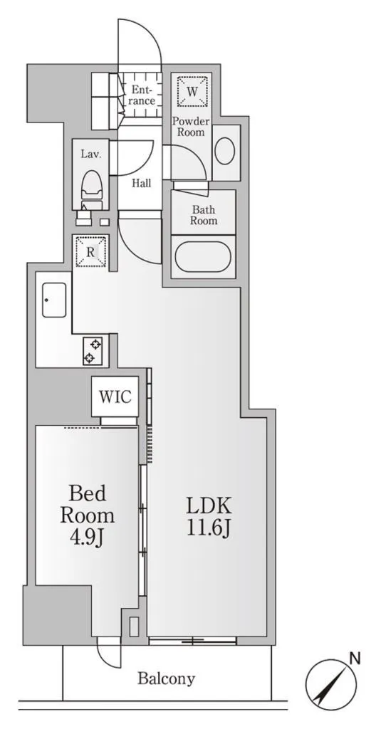 Residia Kanda Awajicho - Floor Plan - ["Rectangle", "Schematic", "Font"]
