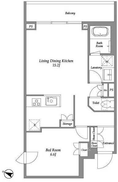 Levin Yukigaya Otsuka - Floor Plan - ["Rectangle", "Font", "Schematic"]