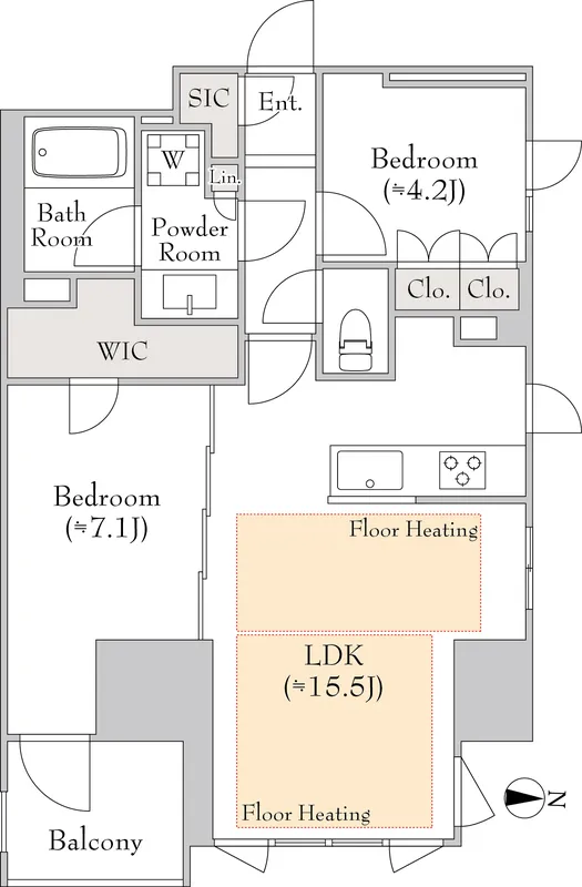 Lumiec Kinshicho - Floor Plan - ["Diagram", "Floor plan", "Plan"]