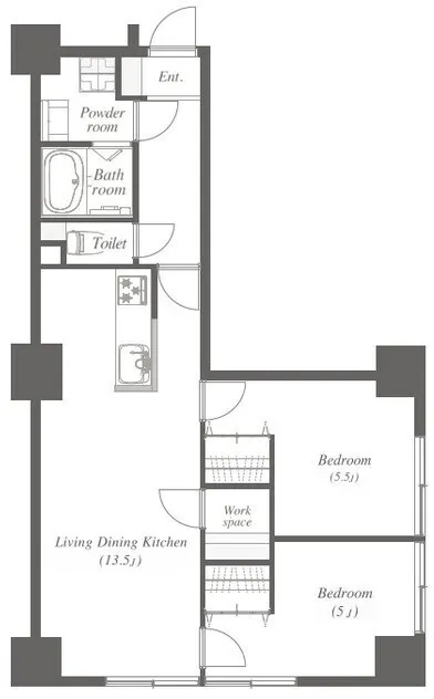 Cosmo Lead Nishi-Nippori - Floor Plan - ["Floor", "Wood flooring", "Floor plan"]