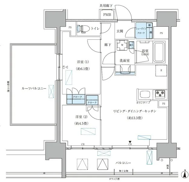 Park Axis Nishi-Ojima Comfort Square - Floor Plan - ["White", "Diagram", "Plan"]