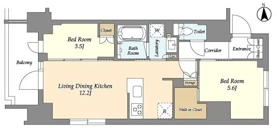 Geoent Ueno Inaricho - Floor Plan - ["Floor plan", "Diagram", "Plan"]
