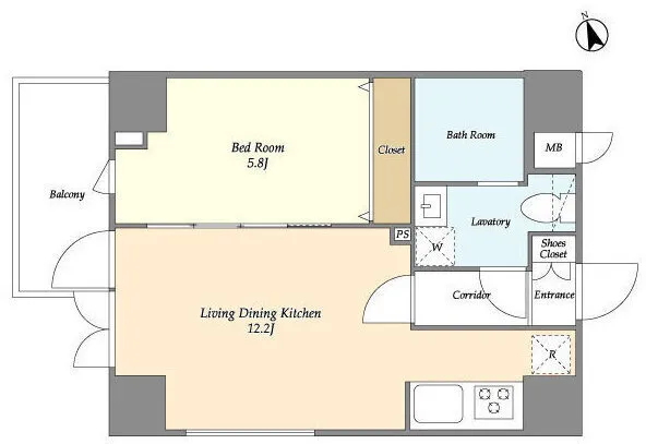Main Terrace Ueno - Floor Plan - ["White", "Diagram", "Floor plan"]