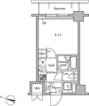Residia Hiroo Ⅱ - Floor Plan - ["Floor plan", "Diagram", "Technical drawing"]