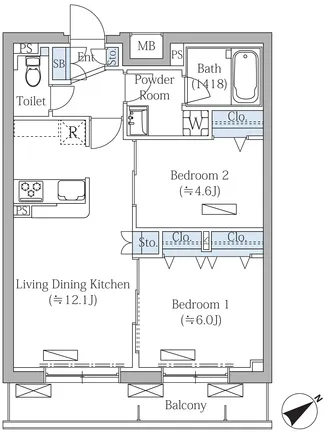 Rovine Meguro Higashiyama - Floor Plan - ["White", "Plan", "Diagram"]