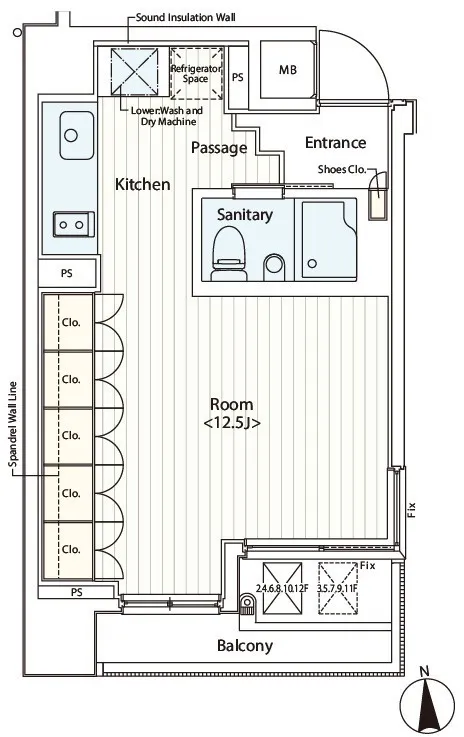 Castalia Azabujuban Ⅱ  - Floor Plan - ["White", "Diagram", "Plan"]