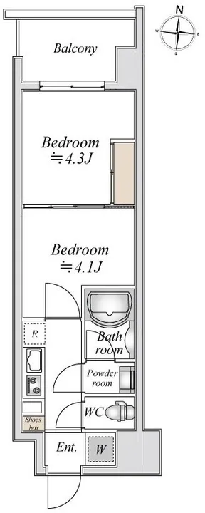 Doue Ryogoku III - Floor Plan - []