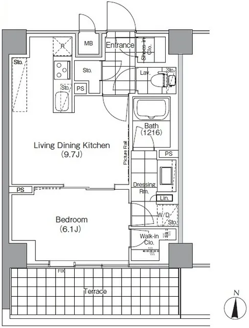 The Park Habio Koenji - Floor Plan - ["Schematic", "Rectangle", "Slope"]