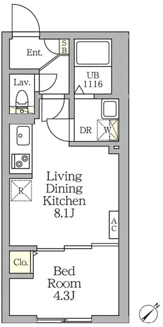 Aglaia Shinjuku Yokoteracho - Floor Plan - ["White"]