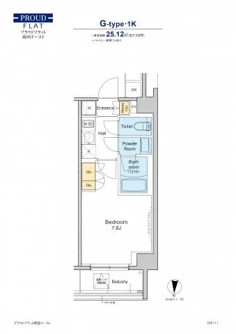 Proud Flat Ryogoku East - Floor Plan - ["Wood flooring"]