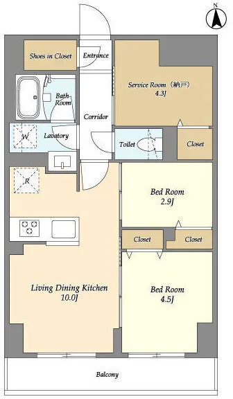 Due Oku - Floor Plan - ["White", "Diagram", "Plan"]