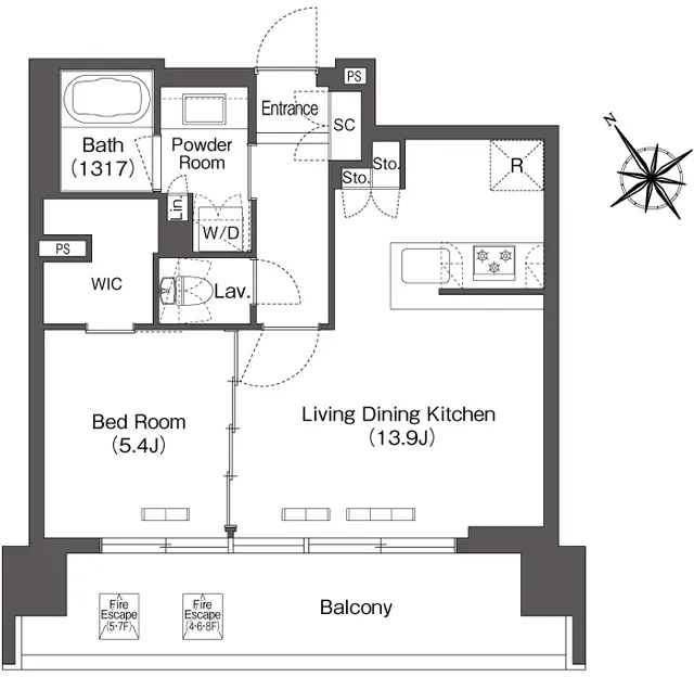 Comforia Shibaura MOKU - Floor Plan - ["White", "Plan", "Diagram"]
