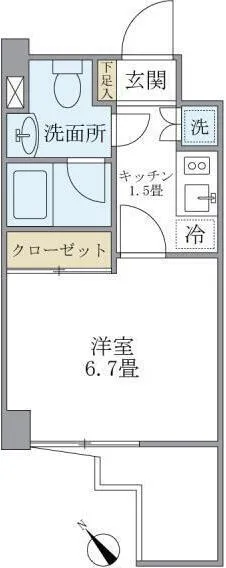 KDX Residence Monzennakacho - Floor Plan - ["Tile Flooring"]