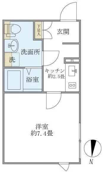 PASEO Gakugei Daigaku - Floor Plan - ["White", "Diagram", "Plumbing fixture"]