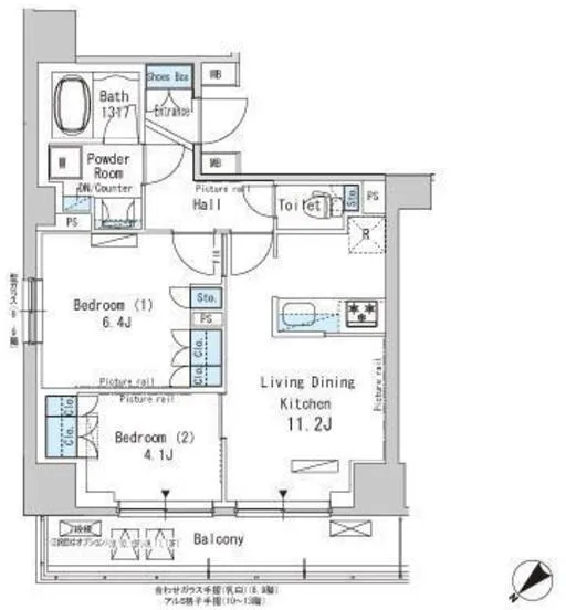 Park Axis Nishi Sugamo - Floor Plan - ["White", "Diagram", "Floor plan"]