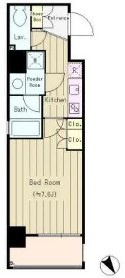 Liaison Ginza Itchome - Floor Plan - ["Apartment", "Tile Flooring", "Wood flooring"]