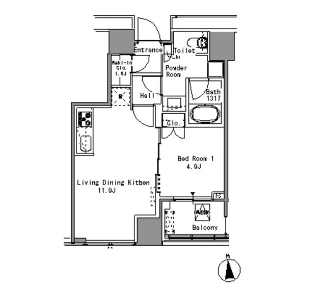 White Tower Hamamatsucho - Floor Plan - ["Schematic", "Rectangle", "Map"]