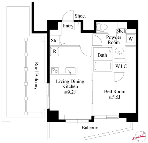 TS Yoyogi Park - Floor Plan - ["White", "Plan", "Diagram"]