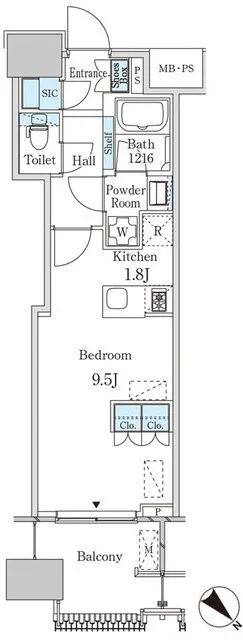 LEGASIS Nakameguro - Floor Plan - ["Rectangle", "Parallel", "Font"]