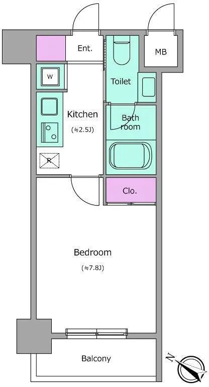Residia Nakameguro II - Floor Plan - []