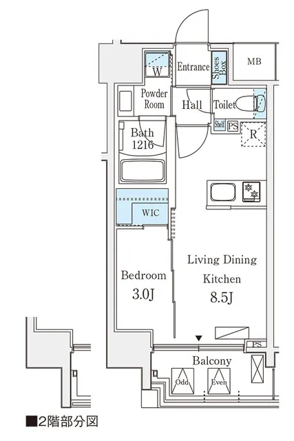 Duo Flats Ikebukuro - Floor Plan - ["Rectangle", "Schematic", "Parallel"]