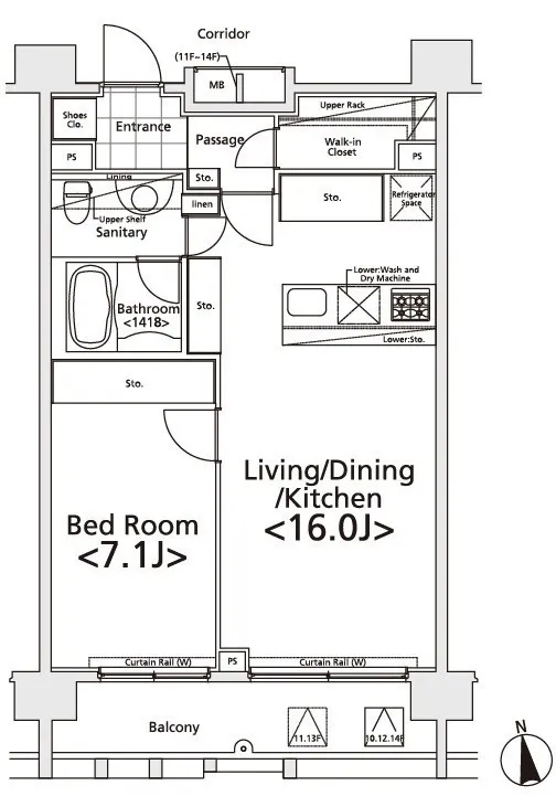 Primal Shinjuku Wakamatsucho - Floor Plan - ["Diagram", "Plan", "Technical drawing"]