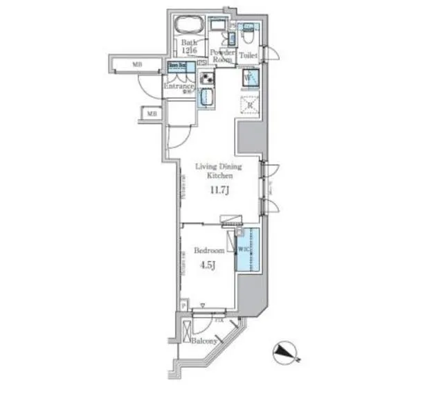 Park Axis Kodenmacho - Floor Plan - Floor plan