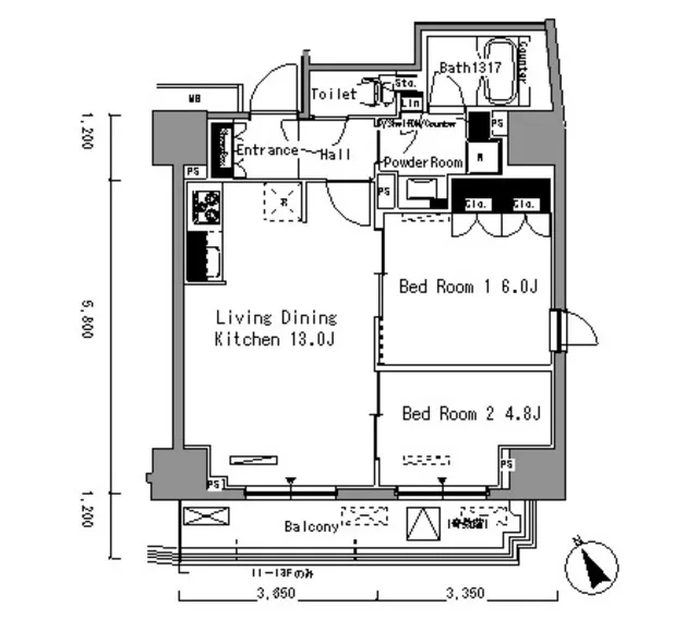 Park Axis Shin-Itabashi East - Floor Plan - ["Schematic", "Rectangle", "Floor plan"]