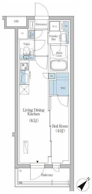 Prime Bliss Shinagawa Hatanodai - Floor Plan - []