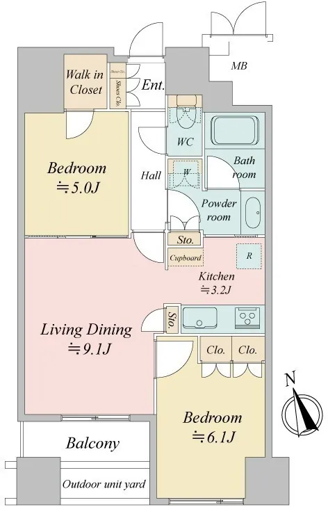West Park Tower Ikebukuro - Floor Plan - ["Floor plan", "Tile Flooring", "Geraniums"]