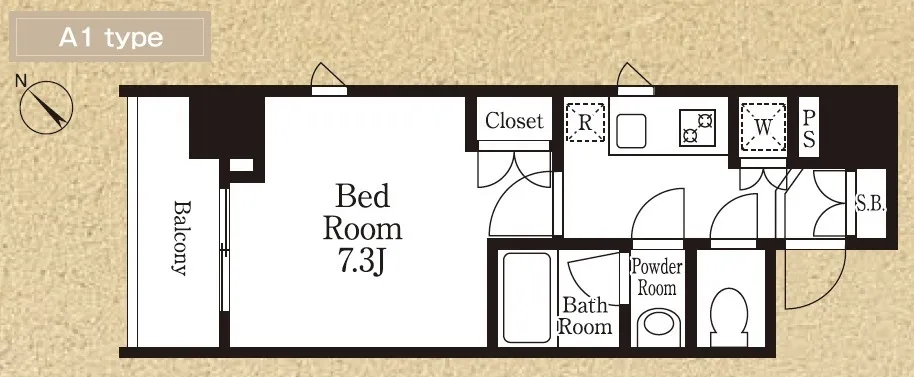 Lacras Asakusa Kuramae - Floor Plan - ["Rectangle", "Font", "Parallel"]