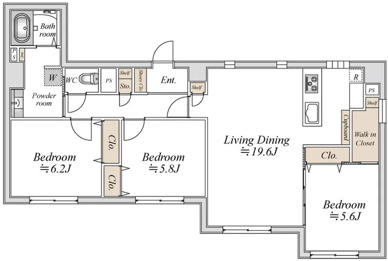 Abrest Nishinippori - Floor Plan - ["White", "Diagram", "Floor plan"]