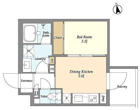 Belle Face Sangenjaya - Floor Plan - ["Rectangle", "Font", "Schematic"]