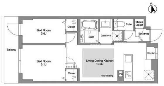 Comfortia Liv Bunkyo Sendagi - Floor Plan - ["Floor plan", "Diagram", "Plan"]