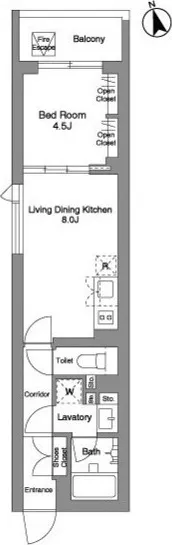 Stilio Sakurashinmachi - Floor Plan - []