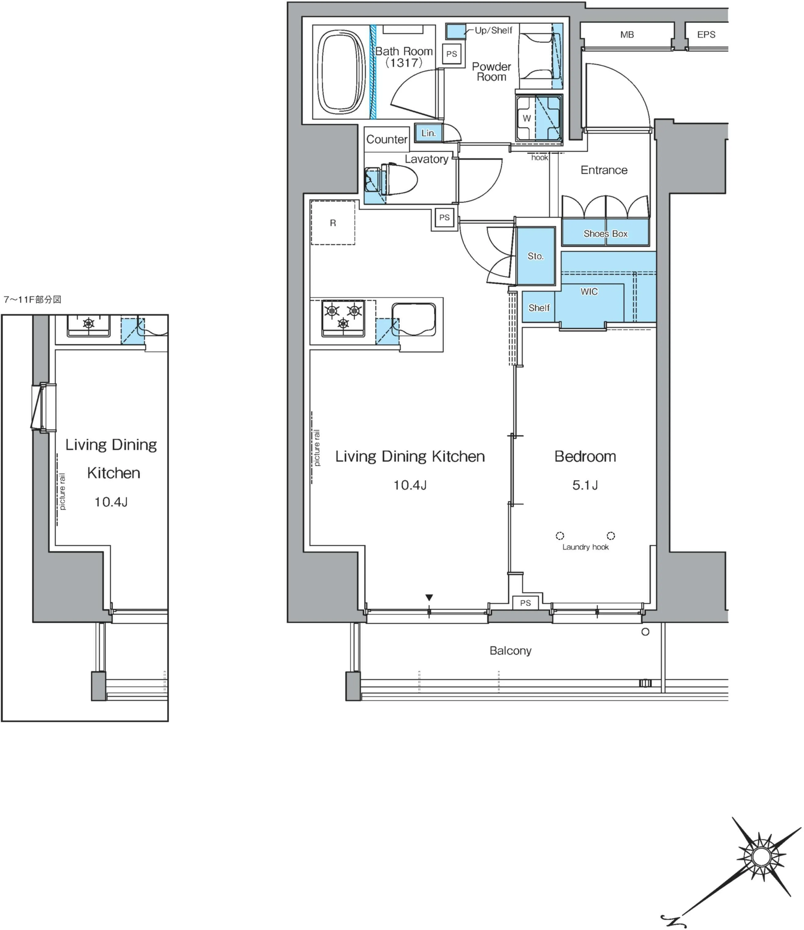Le Fon Progres Ueno Park - Floor Plan - ["Slope", "Schematic", "Rectangle"]