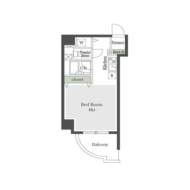 Premier Stage Shiba Park II - Floor Plan - ["Rectangle", "Font", "Parallel"]