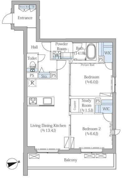 The Place Nakano Momozono - Floor Plan - ["White", "Plan", "Diagram"]