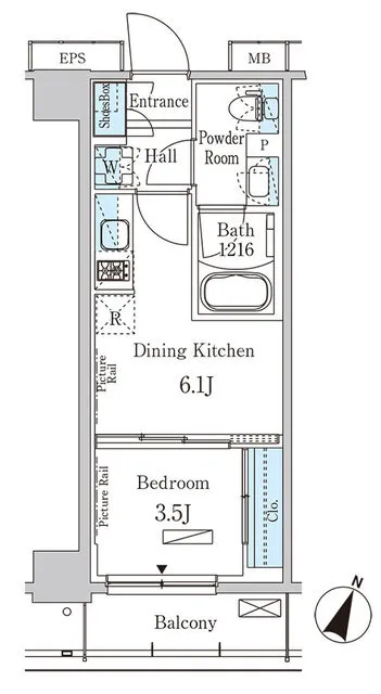 Park Axis Otsuka South Residence - Floor Plan - ["Rectangle", "Line", "Font"]