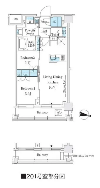 J.GRAN Court Shinagawa Nishioi WEST - Floor Plan - ["Rectangle", "Schematic", "Font"]