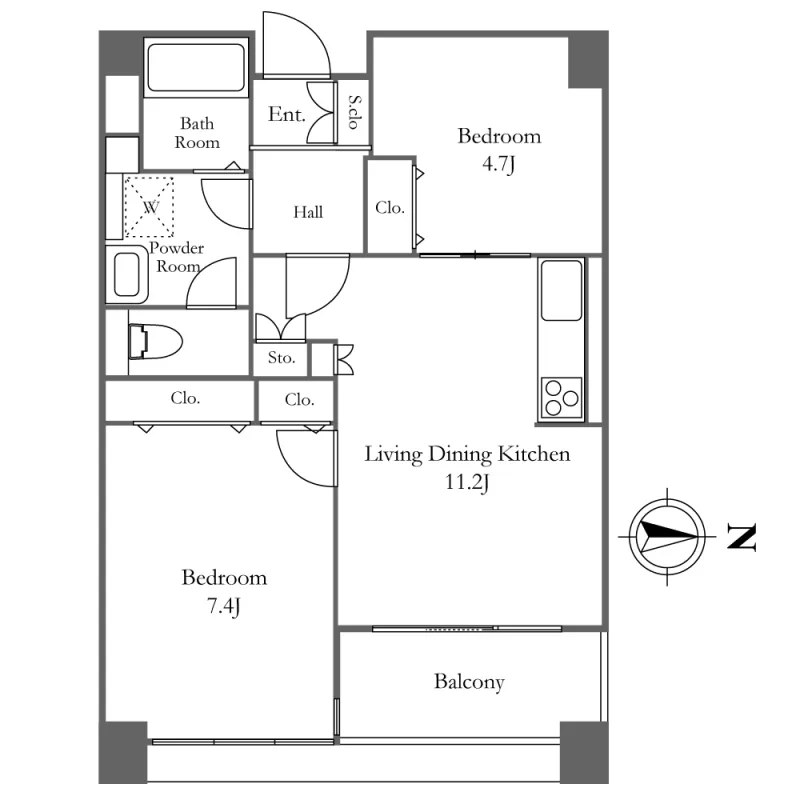 River City 21 East Towers II - Floor Plan - ["Rectangle", "Schematic", "Font"]
