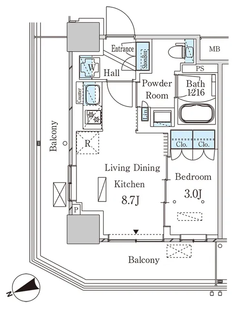 Park Axis Otsuka Station Gate Tower - Floor Plan - ["Floor plan", "Plan", "Diagram"]