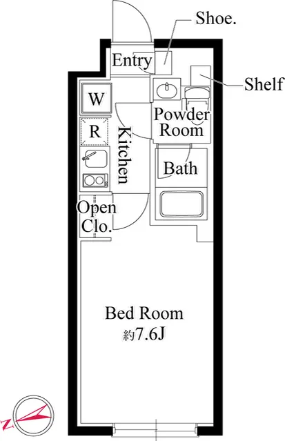 Project Kita-Shinjuku - Floor Plan - ["White"]