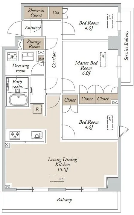 HF Higashi Oku Residence - Floor Plan - ["White", "Plan", "Diagram"]