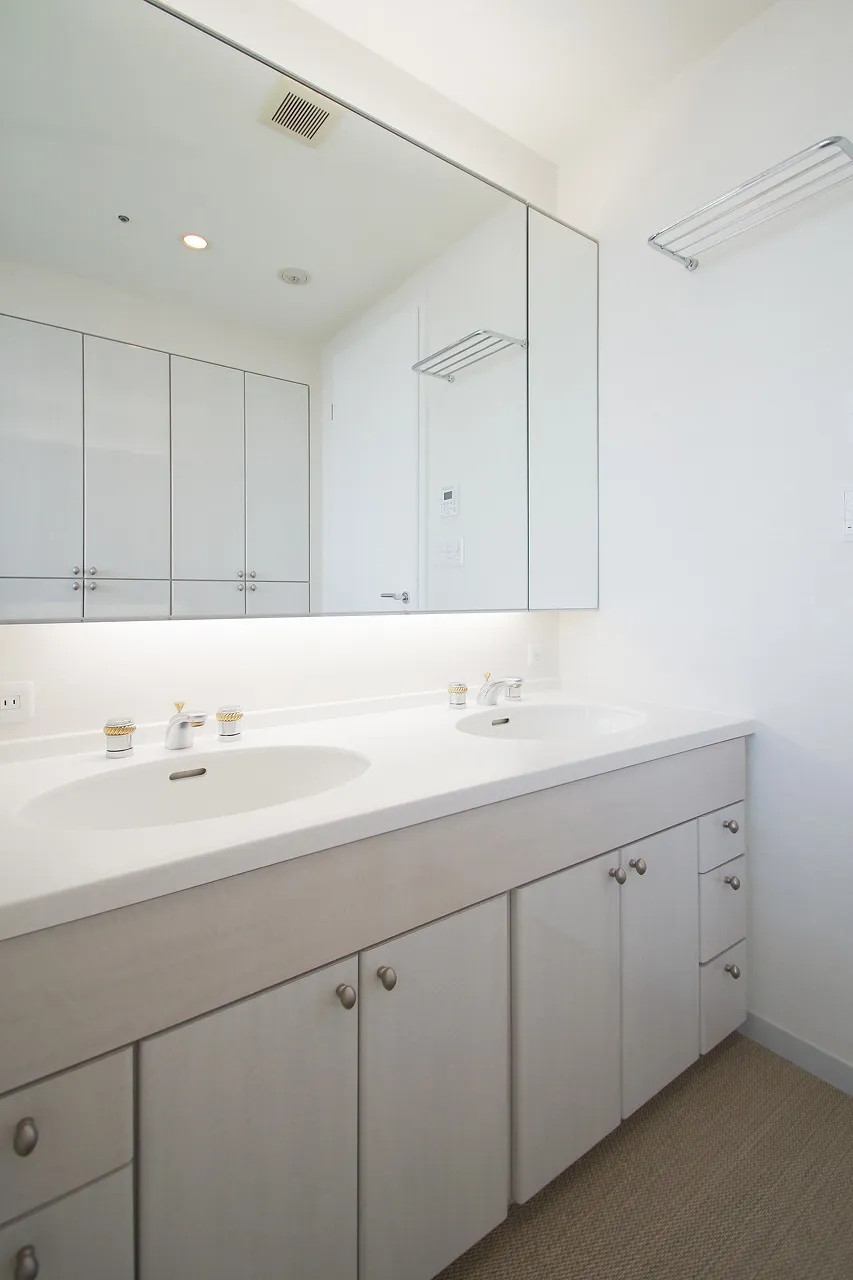 La Tour Shibakoen - Interior - ["Mirror", "Bathroom cabinet", "Tap"]