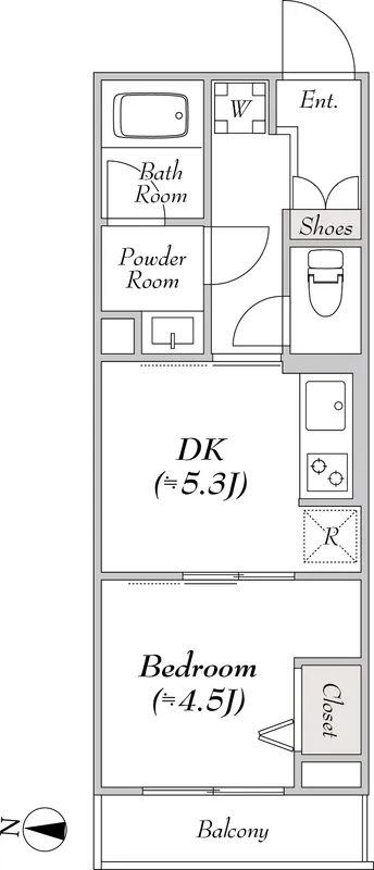 LUMIEC un Toyocho - Floor Plan - ["White"]
